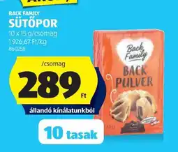 ALDI BACK FAMILY SÜTŐPOR ajánlat