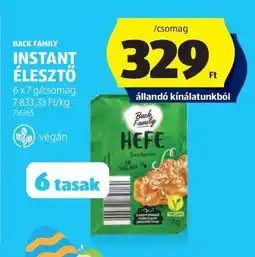 ALDI BACK FAMILY INSTANT ÉLESZTŐ ajánlat