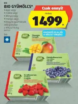 ALDI Bio gyümölcs ajánlat