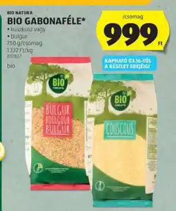 ALDI BIO GABONAFÉLE ajánlat