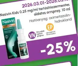 Alma Gyógyszertárak Nasivin Kids orrspray ajánlat