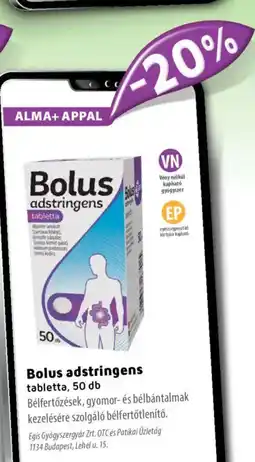 Alma Gyógyszertárak Bolus adstringens tabletta ajánlat