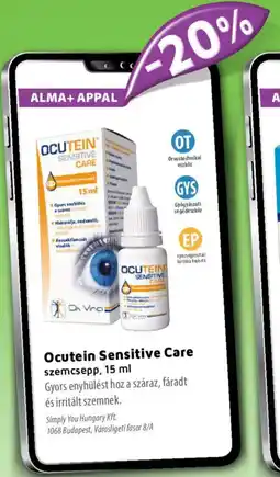 Alma Gyógyszertárak OCUTEIN Sensitive Care szemcsepp ajánlat