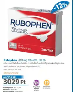Alma Gyógyszertárak RUBOPHEN 500 mg tabletta ajánlat