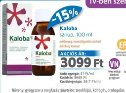 Alma Gyógyszertárak Kaloba szirup ajánlat
