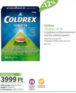 Alma Gyógyszertárak Coldrex tabletta ajánlat