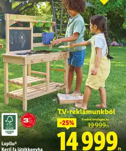 Lidl Lupilu Kerti fa játékkonyha ajánlat