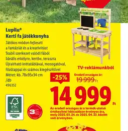 Lidl Lupilu Kerti fa játékkonyha ajánlat