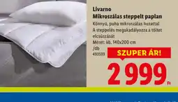 Lidl Livarno Mikroszálas steppelt paplan ajánlat