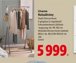 Lidl Livarno Ruhaállvány ajánlat