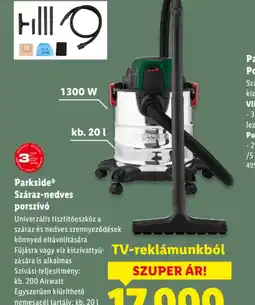 Lidl PARKSIDE® Száraz-nedves porsz 17 999.v ajánlat