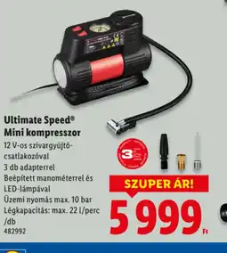 Lidl Ultimate Speed Mini kompresszor ajánlat
