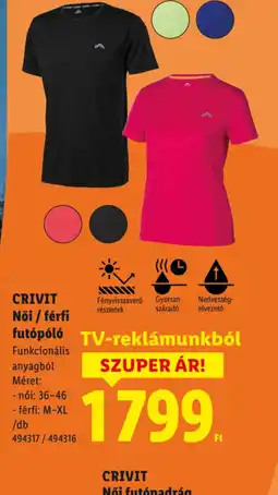Lidl CRIVIT Női / férfi futpl ajánlat