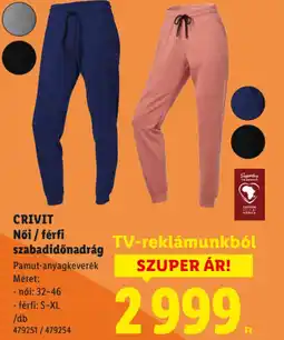 Lidl CRIVIT szabadidőnadrág ajánlat