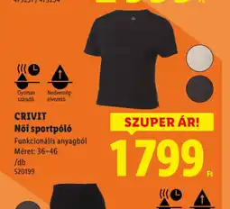 Lidl CRIVIT Női sportpl ajánlat