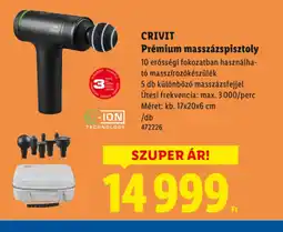 Lidl CRIVIT Prémium masszázspisztoly ajánlat