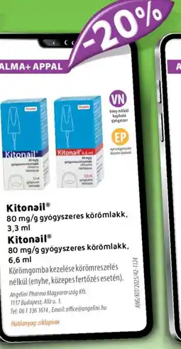 Alma Gyógyszertárak Kitonail gygyszeres körömlakk ajánlat