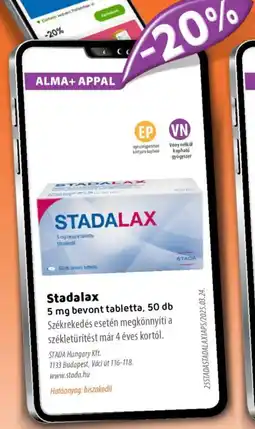 Alma Gyógyszertárak STADALAX tabletta ajánlat
