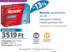 Alma Gyógyszertárak Rennie rágtabletta ajánlat