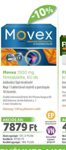 Alma Gyógyszertárak Movex 1500 mg filmtabletta ajánlat