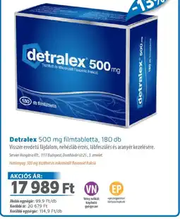 Alma Gyógyszertárak Detralex 500 mg filmtabletta ajánlat