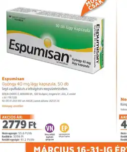 Alma Gyógyszertárak Espumisan lágy kapszula ajánlat