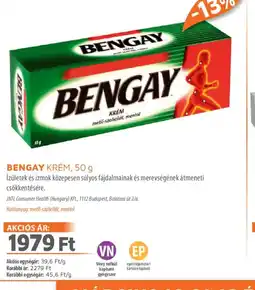 Alma Gyógyszertárak BENGAY KRÉM ajánlat