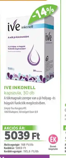 Alma Gyógyszertárak IVE INKONELL kapszula ajánlat