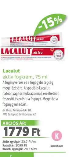 Alma Gyógyszertárak Lacalut aktiv fogkrém ajánlat