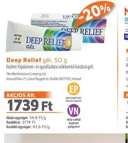 Alma Gyógyszertárak Deep Relief gél ajánlat