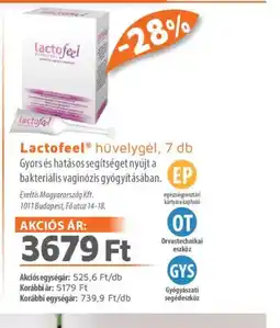 Alma Gyógyszertárak Lactofeel hüvelygél ajánlat