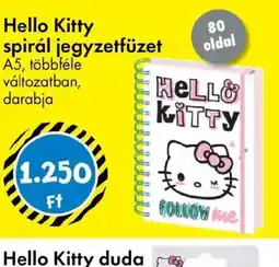 Tedi Hello Kitty spirál jegyzetfüzet ajánlat