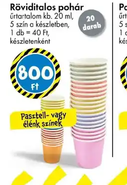 Tedi Röviditalos pohár ajánlat