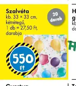 Tedi Szalvéta ajánlat