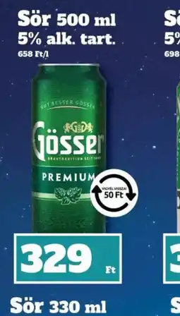 Family Diszkont GÖSSER PREMIUM Sör ajánlat