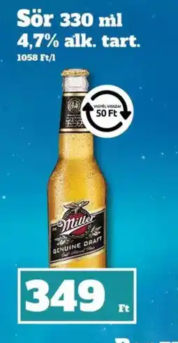 Family Diszkont Miller Sör ajánlat