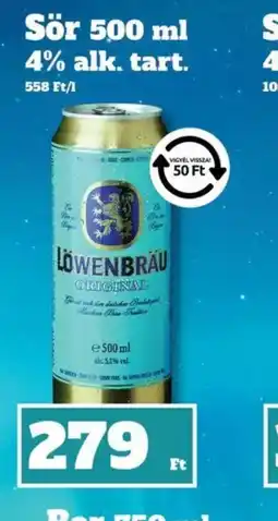 Family Diszkont LÖWENBRÄU Sör ajánlat