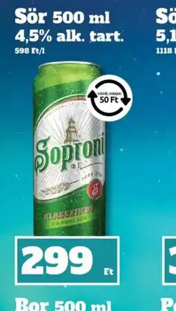 Family Diszkont Soproni Sör ajánlat