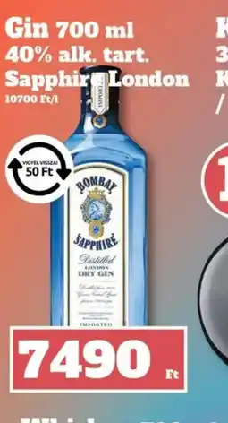 Family Diszkont BOMBAY SAPPHIRE Gin ajánlat