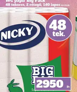 Vil-For NICKY WC papír Big Pack ajánlat