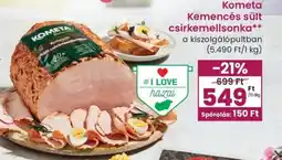 Spar Kometa Kemencés sült csirkemellsonka ajánlat