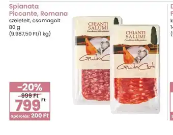 Spar Spianata Piccante, Romana ajánlat