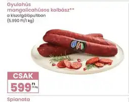 Spar Gyulahús mangalicahúsos kolbász ajánlat