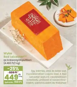 Spar Wyke Red Leicester sajt ajánlat