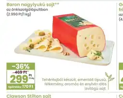 Spar Baron nagylyukú sajt ajánlat