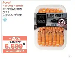 Spar Royal norvég homár ajánlat