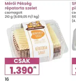 Spar Mérői Pékség répatorta szelet ajánlat