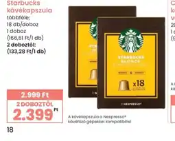 Spar Starbucks kávékapszula ajánlat