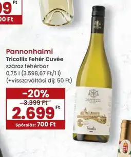 Spar Pannonhalmi Tricollis Fehér Cuvée ajánlat
