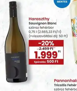 Spar Haraszthy Sauvignon Blanc ajánlat